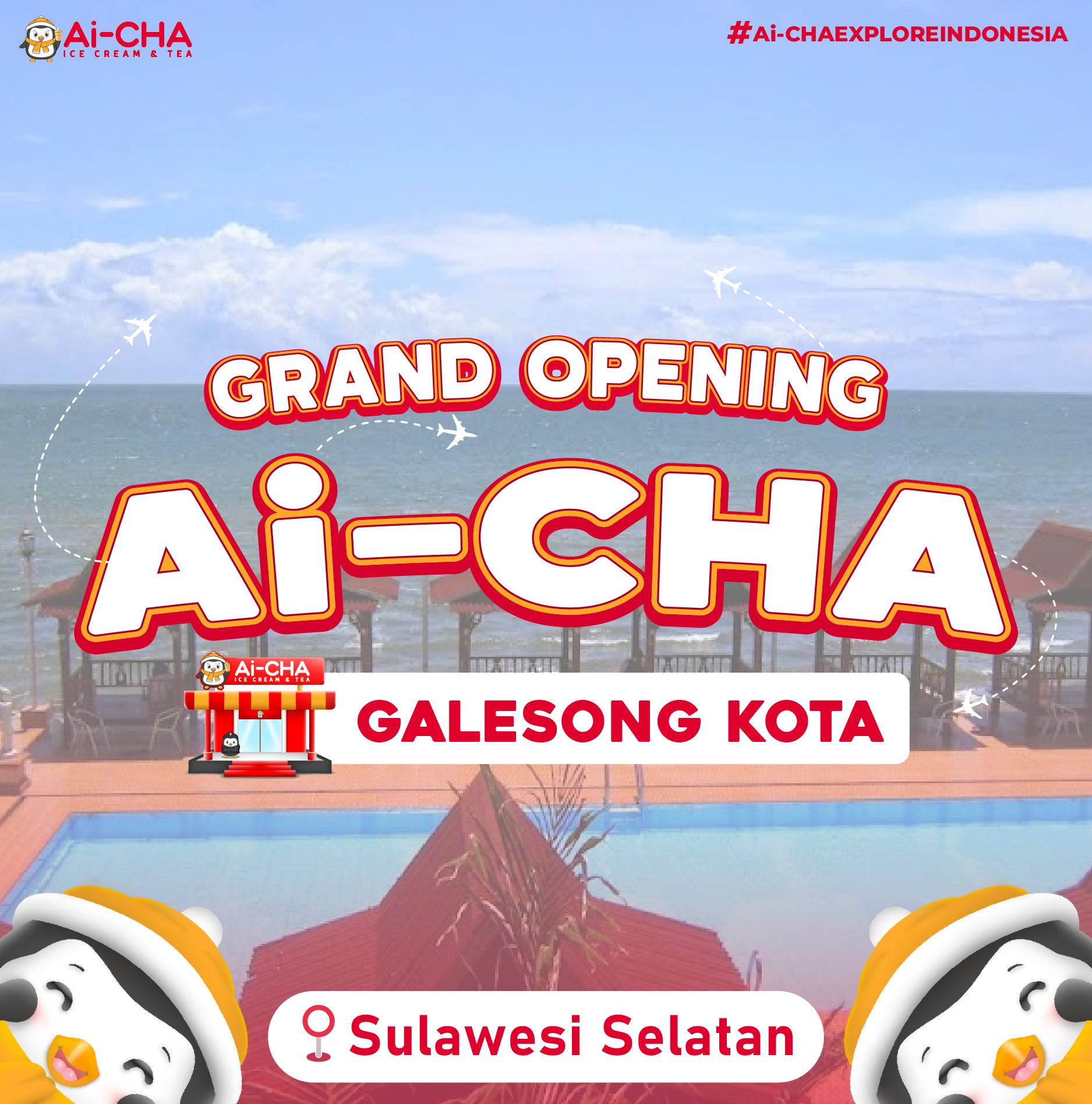 Grand Opening Outlet Ai-CHA Galesong Kota