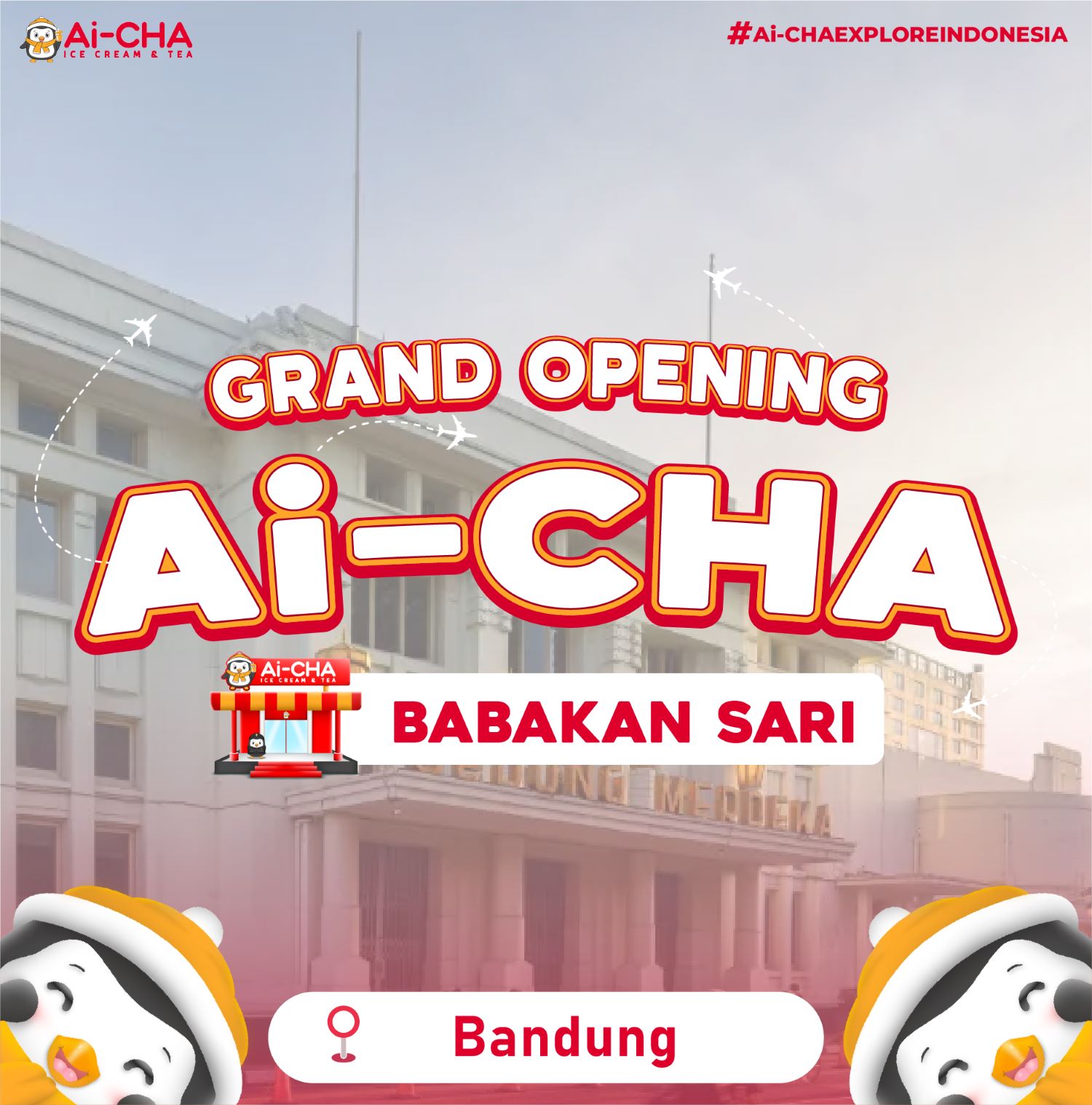 Grand Opening Outlet Ai-CHA Babakan Sari di Kota Bandung