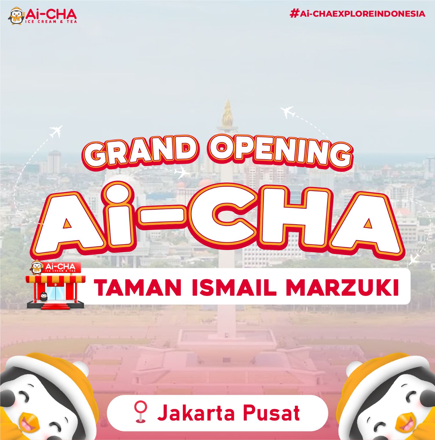 Grand Opening Outlet Ai-CHA Taman Ismail Marzuki di Jakarta Pusat