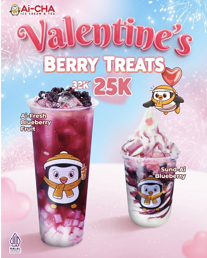 Promo Valentine Ai-CHA: Berry Treats Manis Cuma Rp25.000!