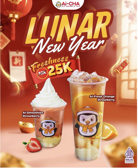 Promo Lunar New Year Ai-CHA: Minuman Segar Mulai Rp25.000 Selama Februari