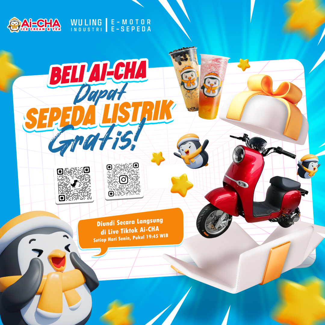 Beli Ai-CHA Dapat Sepeda Listrik Gratis!